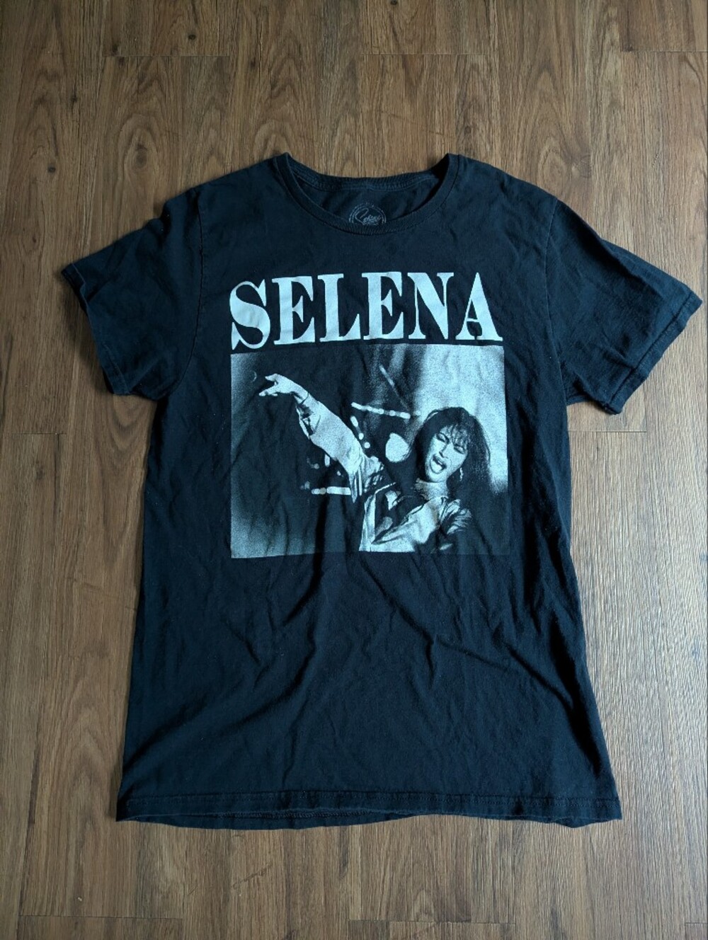 Selena Black Short Sleeve Graphic Tee - Icon Photo Print